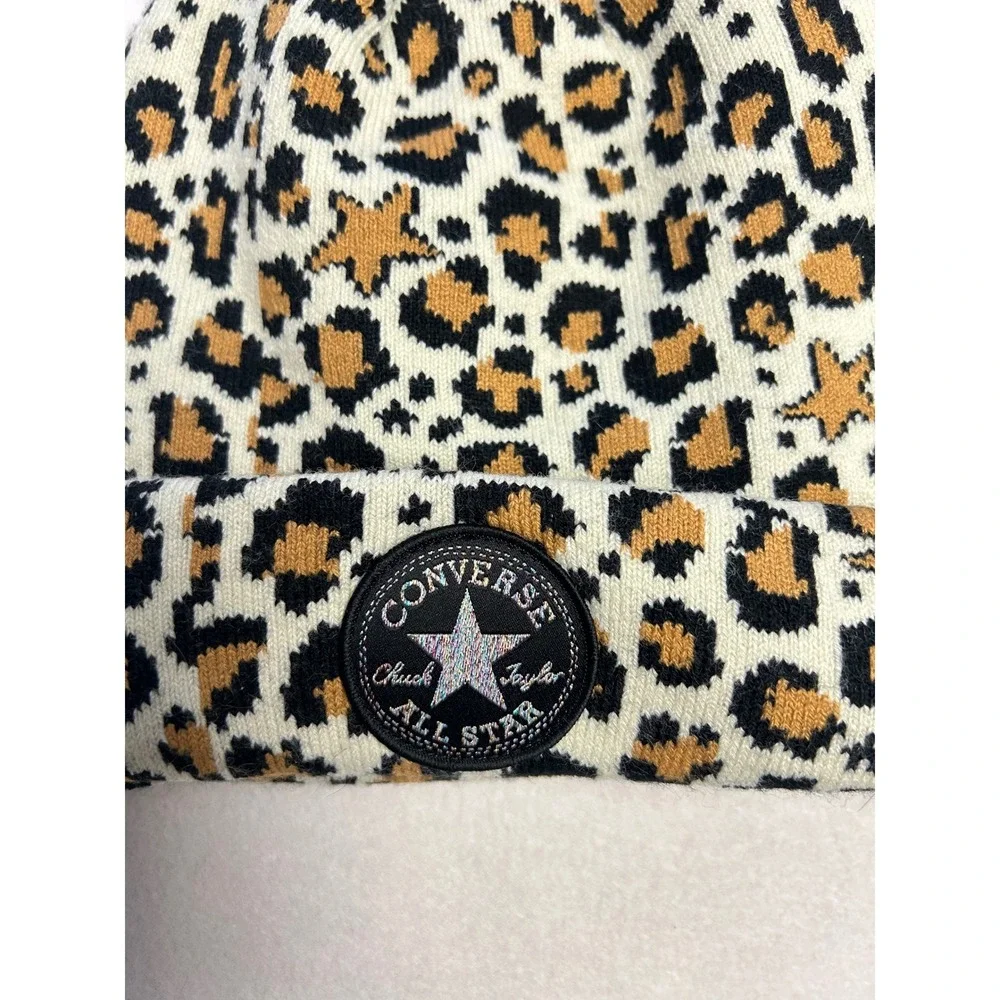 Converse Chuck Taylor‎ All Star Leopard Print Beanie Hat Youth Kids
